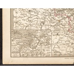 Gravure de 1873 - Carte de Belgique - 4
