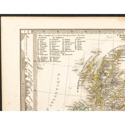 Gravure de 1873 - Carte des Îles Britanniques - 2