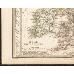 Gravure de 1873 - Carte des Îles Britanniques - 4