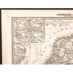 Gravure de 1873 - Allemagne du Nord-Ouest, Pays-bas et Belgique - 2