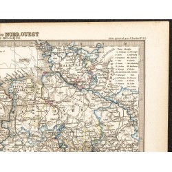 Gravure de 1873 - Allemagne du Nord-Ouest, Pays-bas et Belgique - 3