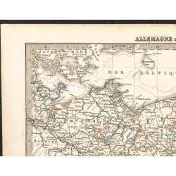 Gravure de 1873 - Carte de l'Allemagne du Nord-Ouest - 2