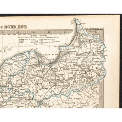 Gravure de 1873 - Carte de l'Allemagne du Nord-Ouest - 3
