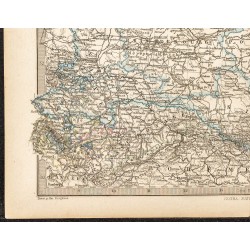 Gravure de 1873 - Carte de l'Allemagne du Nord-Ouest - 4