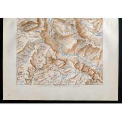 Gravure de 1880 - Carte des forts de la Haute-Moselle - 3