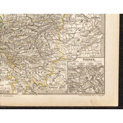 Gravure de 1873 - Carte de l'Allemagne du sud - 5