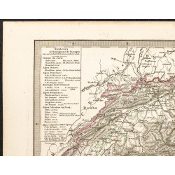 Gravure de 1873 - Carte de la Suisse - 2