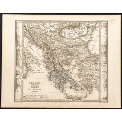 Gravure de 1873 - Grèce et Turquie d'Europe - 1