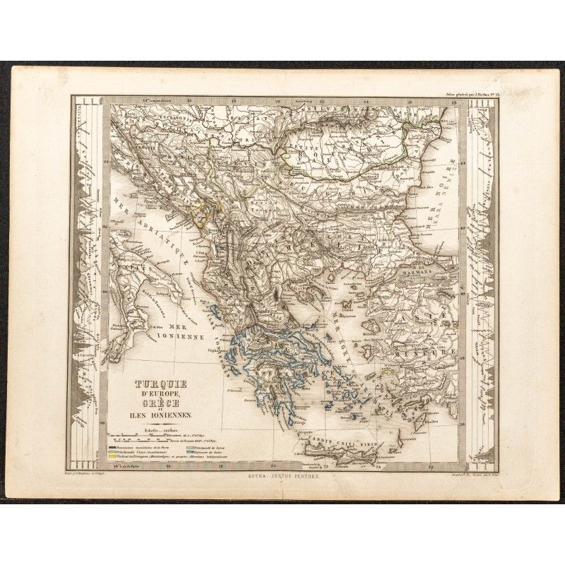 Gravure de 1873 - Grèce et Turquie d'Europe - 1