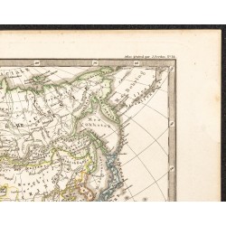Gravure de 1873 - Carte politique de l'Asie - 3