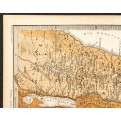 Gravure de 1873 - Carte de la Palestine - 2