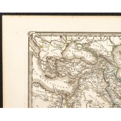 Gravure de 1873 - Carte du Moyen Orient et Égypte - 2