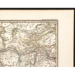 Gravure de 1873 - Carte du Moyen Orient et Égypte - 3