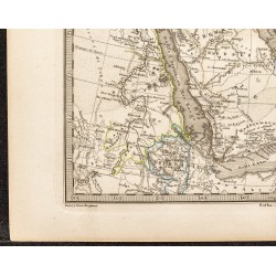 Gravure de 1873 - Carte du Moyen Orient et Égypte - 4