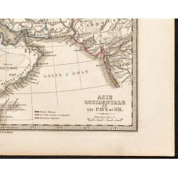 Gravure de 1873 - Carte du Moyen Orient et Égypte - 5