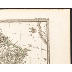 Gravure de 1873 - Carte de l'Amérique du sud - 3