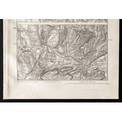Gravure de 1880 - Carte d'Auxonne et de Salins-les-bains - 3