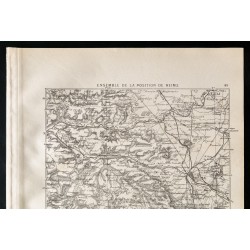 Gravure de 1880 - Carte de la position de Reims - 2