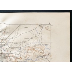 Gravure de 1880 - Carte des environs de Paris - 3