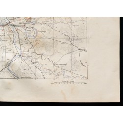 Gravure de 1880 - Carte des environs de Paris - 5