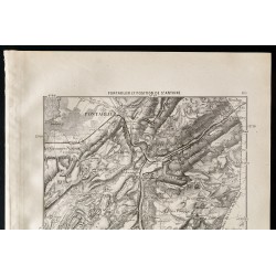 Gravure de 1880 - Carte de Pontarlier - 2