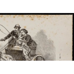 Gravure de 1867 - Chien de berger abattu - 3