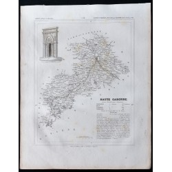 Gravure de 1833 - Département de la Haute-Garonne - 1