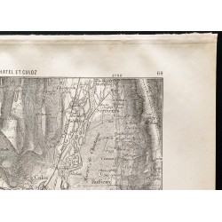 Gravure de 1880 - Carte du Fort de Pierre-Chatel & Culoz - 3