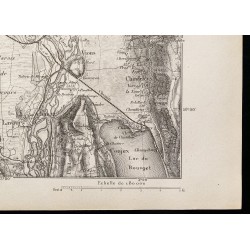 Gravure de 1880 - Carte du Fort de Pierre-Chatel & Culoz - 5