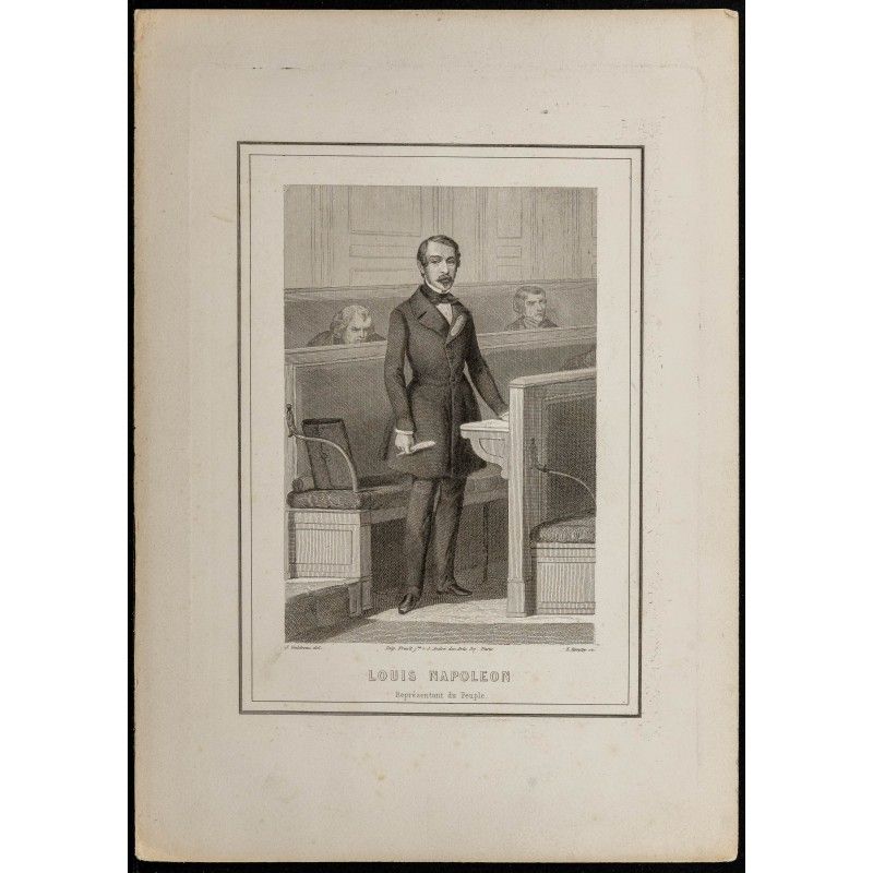 Gravure de 1850ca - Portrait de Napoléon III - 1