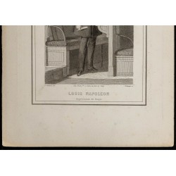 Gravure de 1850ca - Portrait de Napoléon III - 3