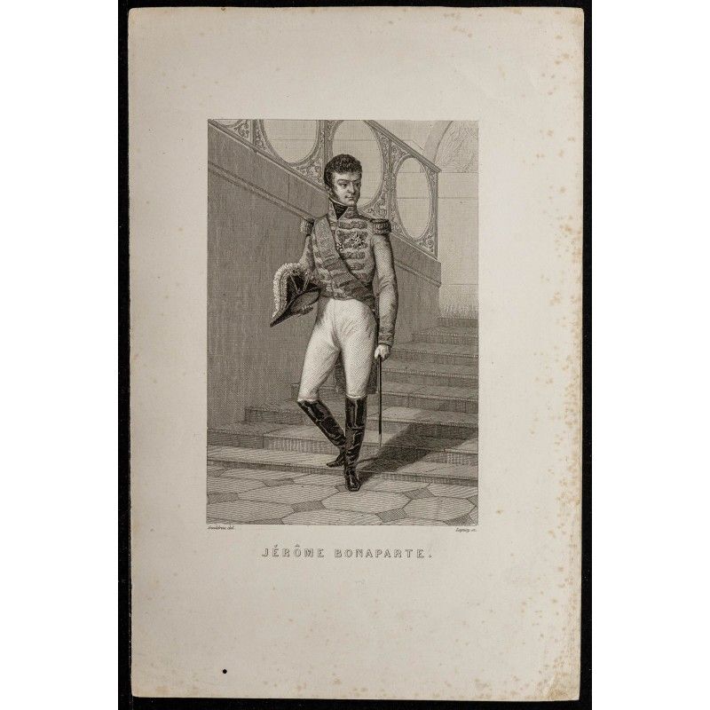 Gravure de 1850 - Portrait de Jérôme Napoléon - 1