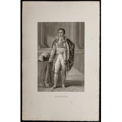Gravure de 1850ca - Portrait de Joseph Bonaparte - 1