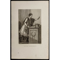 Gravure de 1850ca - Portrait de Lucien Bonaparte - 1