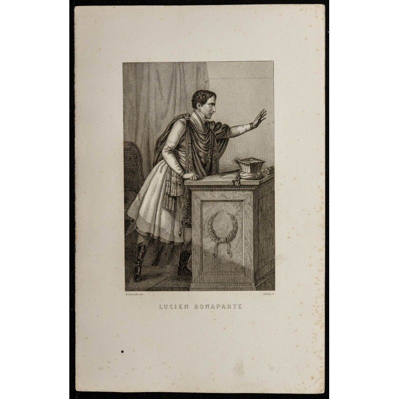 Gravure de 1850ca - Portrait de Lucien Bonaparte - 1