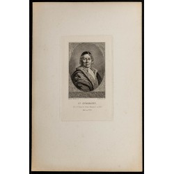 Gravure de 1850ca - Portrait de Charles de Saint-Évremond - 1