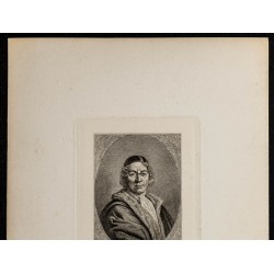Gravure de 1850ca - Portrait de Charles de Saint-Évremond - 2