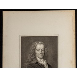 Gravure de 1850ca - Portrait de Voltaire - 2