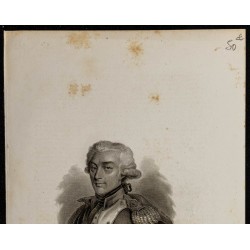 Gravure de 1850ca - Portrait de Lafayette - 2