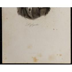 Gravure de 1850ca - Portrait de Lafayette - 3