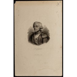 Gravure de 1850ca - Portrait de Lafayette - 1