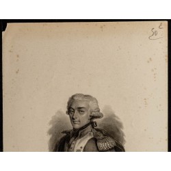 Gravure de 1850ca - Portrait de Lafayette - 2