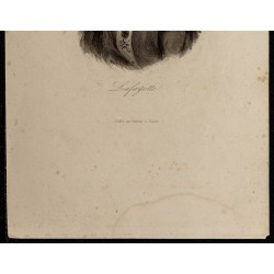 Gravure de 1850ca - Portrait de Lafayette - 3