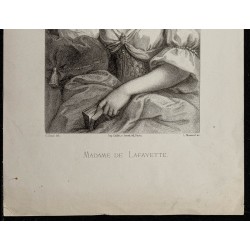 Gravure de 1850ca - Madame de La Fayette - 3
