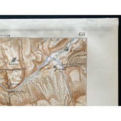 Gravure de 1880 - Carte des forts de l'Esseillon - 3