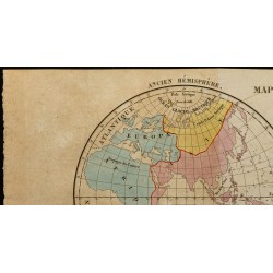 Gravure de 1826 - Mappemonde par Perrot - 2
