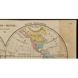 Gravure de 1826 - Mappemonde par Perrot - 3