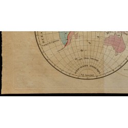 Gravure de 1826 - Mappemonde par Perrot - 4