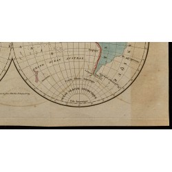 Gravure de 1826 - Mappemonde par Perrot - 5