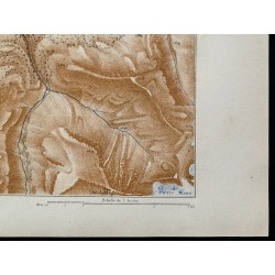 Gravure de 1880 - Carte des forts de l'Esseillon - 5